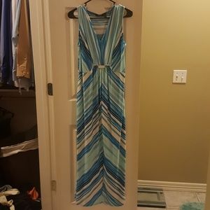 Elementz Petite Blue Patterned Maxi